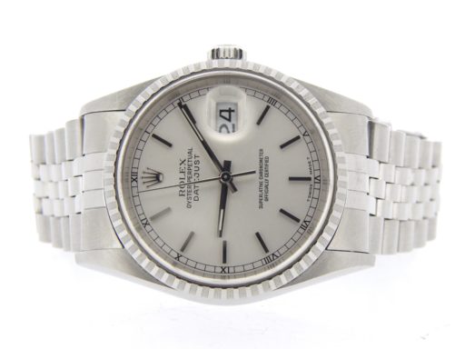 Rolex Stainless Steel Datejust 16220 Silver -9