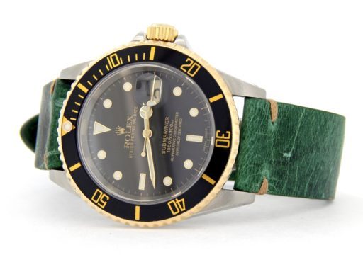 Rolex Two-Tone Submariner 16613 Black -7