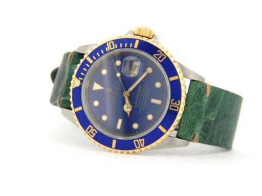 Rolex Two-Tone Submariner 16613 Blue -6