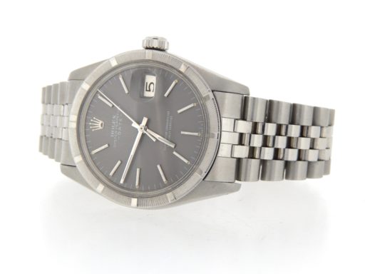 Rolex Stainless Steel Date 1501 Gray Slate -6