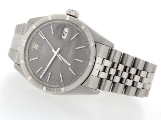 Rolex Stainless Steel Date 1501 Gray Slate -8