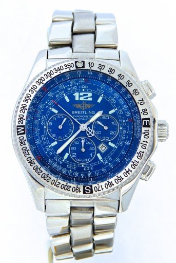 Breitling Stainless Steel B-2 Chronograph A42362 Blue -6