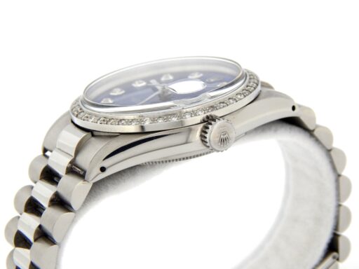 Rolex Stainless Steel Datejust 16030 Blue Diamond-5