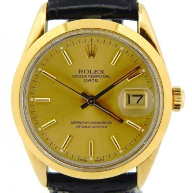 Rolex Gold Shell Date 15505 Champagne-1