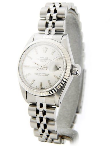 Ladies Rolex Stainless Steel Date Silver 6917