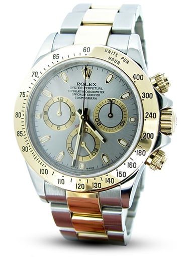Mens Rolex Two-Tone 18K/SS Daytona Gray, Slate 116523
