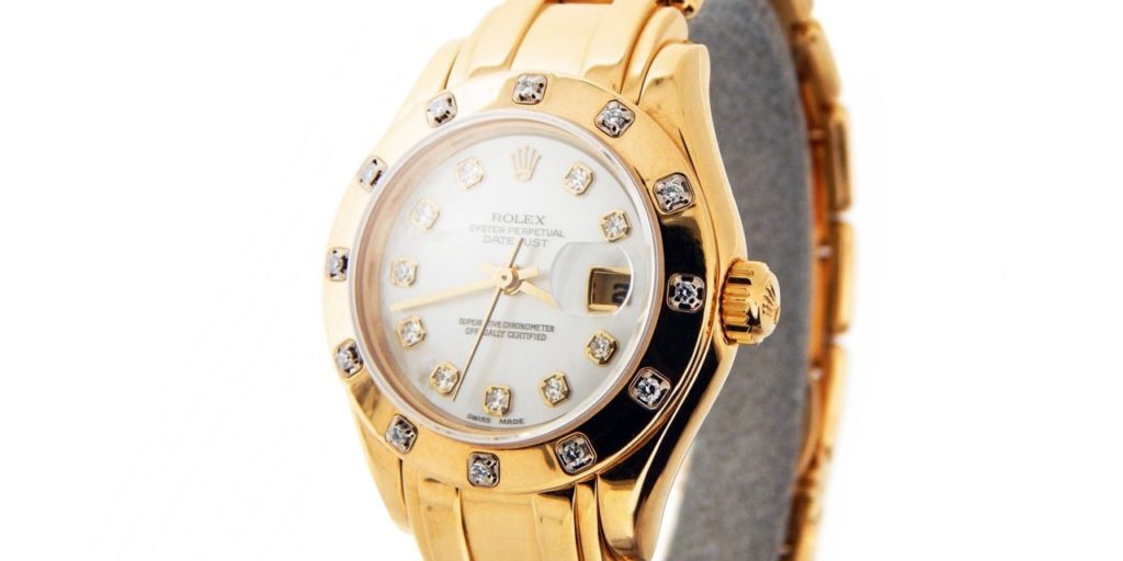 Rolex’s Jewelry Watch: Yellow Gold Ladies’ Datejust Pearlmaster