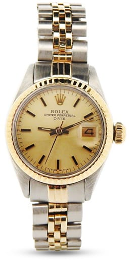 Ladies Rolex Two-Tone 14K/SS Date Champagne 6917