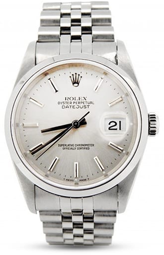 Rolex mens Stainless Steel Datejust Silver 16200