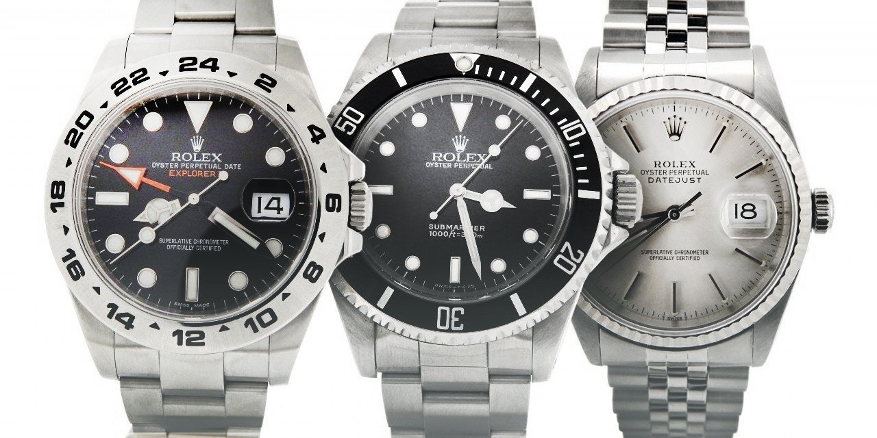 rolex men's stainless steel watches