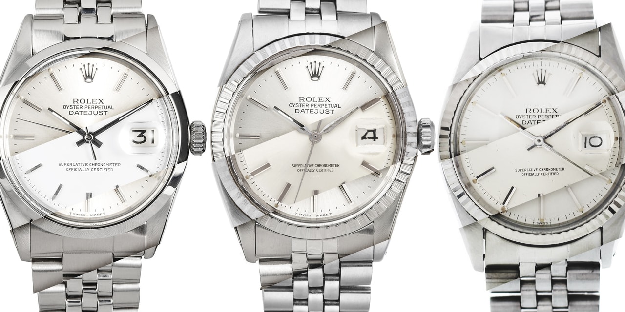 Post image for Quick Comparison Guide: Stainless Steel Rolex Datejust 1600, 1601, 1603, 16000, 16014, 16030