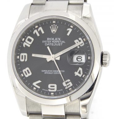 Rolex Stainless Steel Datejust 116200 Black Concentric Arabic-1
