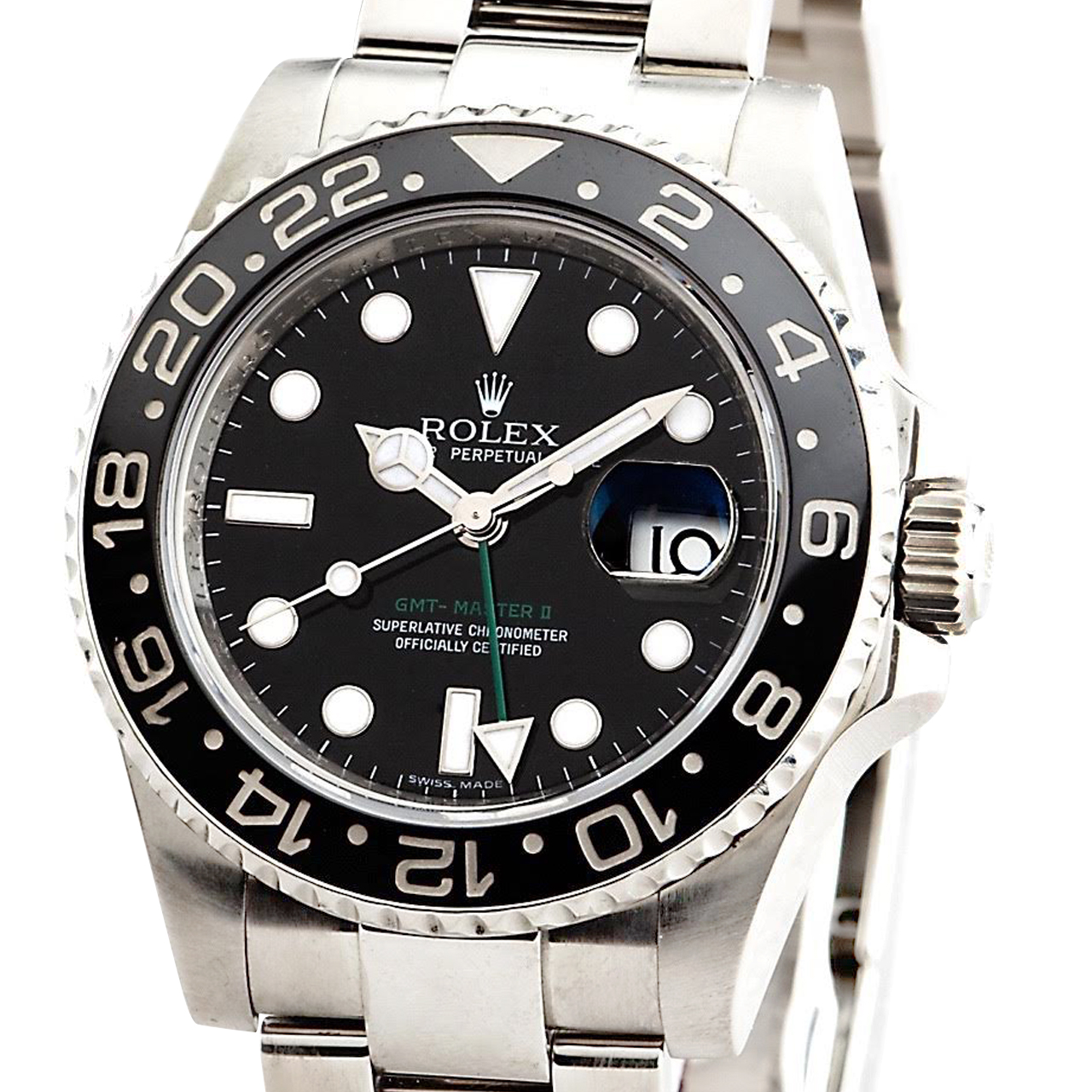 Mens Rolex GMT Master II Ref 116710 Stainless Steel With Black