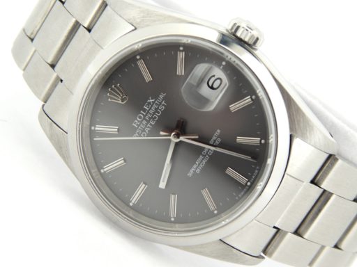 Rolex Stainless Steel Datejust 16200 Gray, Slate -7