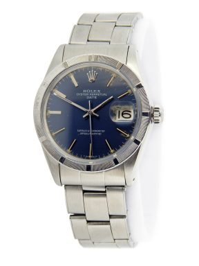 Rolex Stainless Steel Date 1501 Blue -10