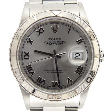 Rolex Stainless Steel Datejust 16264 Silver Turn-O-Graph-1