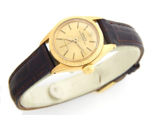 Rolex 18K Yellow Gold Oyster Perpetual 6509 Champagne -6