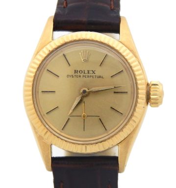 Rolex 18K Yellow Gold Oyster Perpetual 6509 Champagne -1