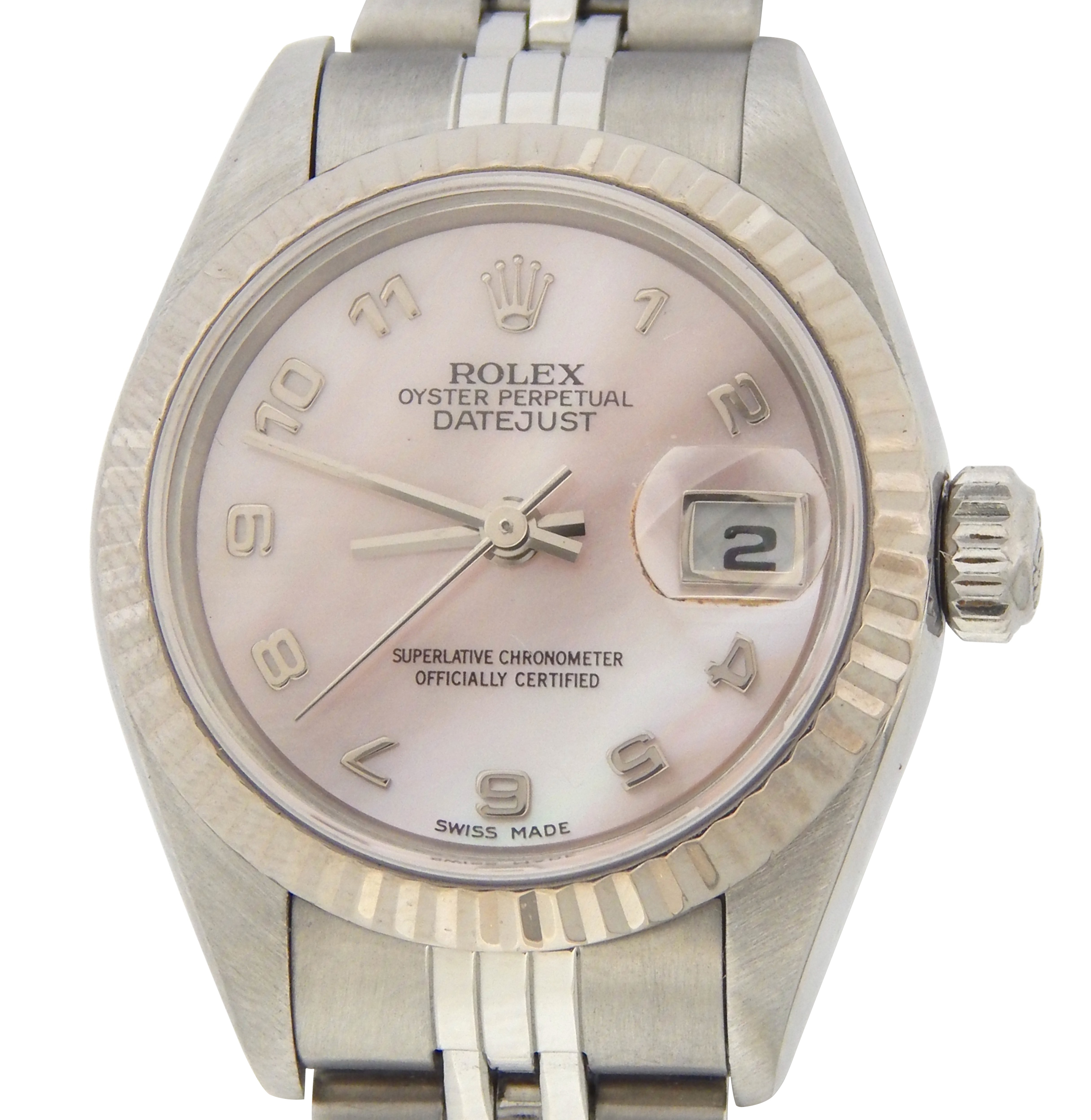 Ladies Rolex Stainless Steel Datejust 79174 Factory Mother of Pearl 