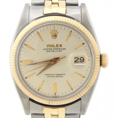 Rolex Two-Tone Datejust 6605 Cream, Silver -1