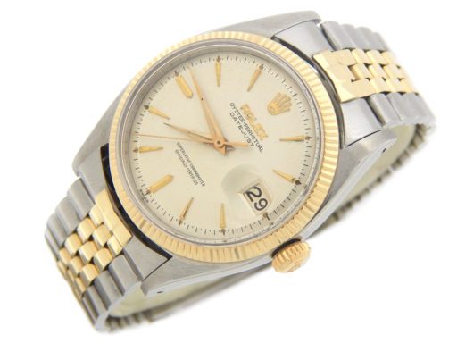 Rolex Two-Tone Datejust 6605 Cream, Silver -12