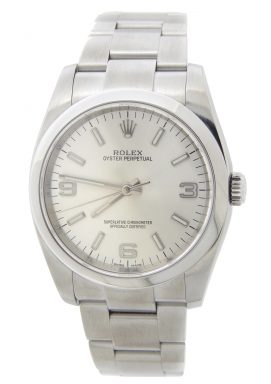 Rolex Stainless Steel Oyster Perpetual 116000 Silver Arabic-7