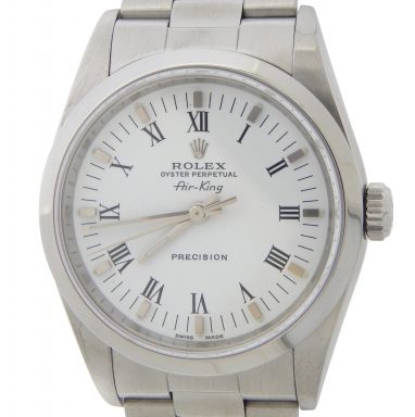 Rolex Stainless Steel Air-King 14000M White Roman-1