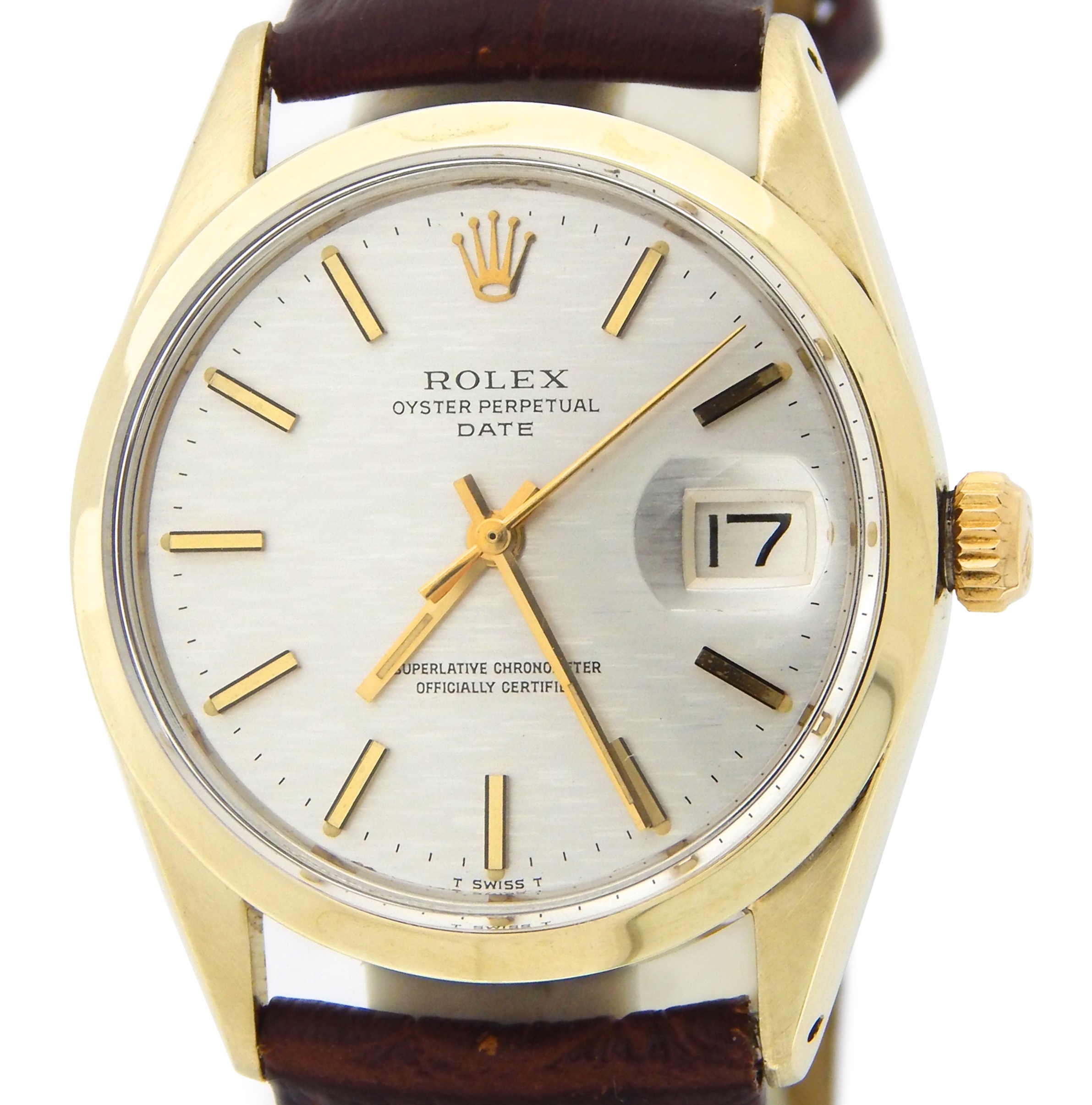 Rolex Mens Gold Shell Date for sale 