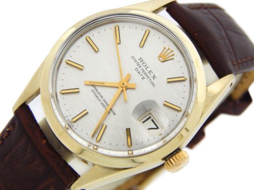 Rolex Gold Shell Date 1550 Silver-9