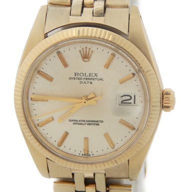 Rolex 14K Yellow Gold Date 1503 Silver -6