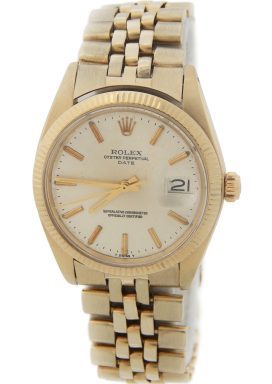 Rolex 14K Yellow Gold Date 1503 Silver -7