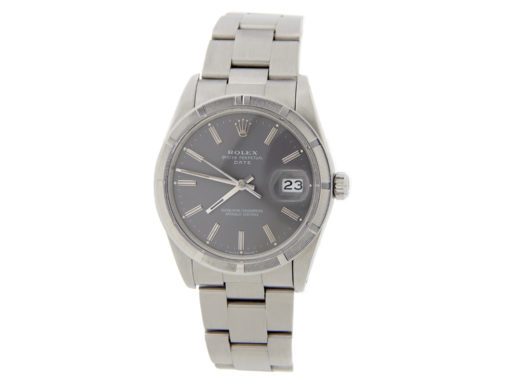 Rolex Stainless Steel Date 15010 Gray, Slate -7