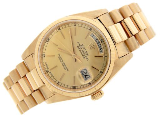 Rolex 18K Yellow Gold Day-Date President 18038 Champagne, Gold -6
