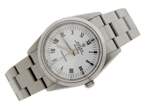 Rolex Stainless Steel Air-King 14000M White Roman-8