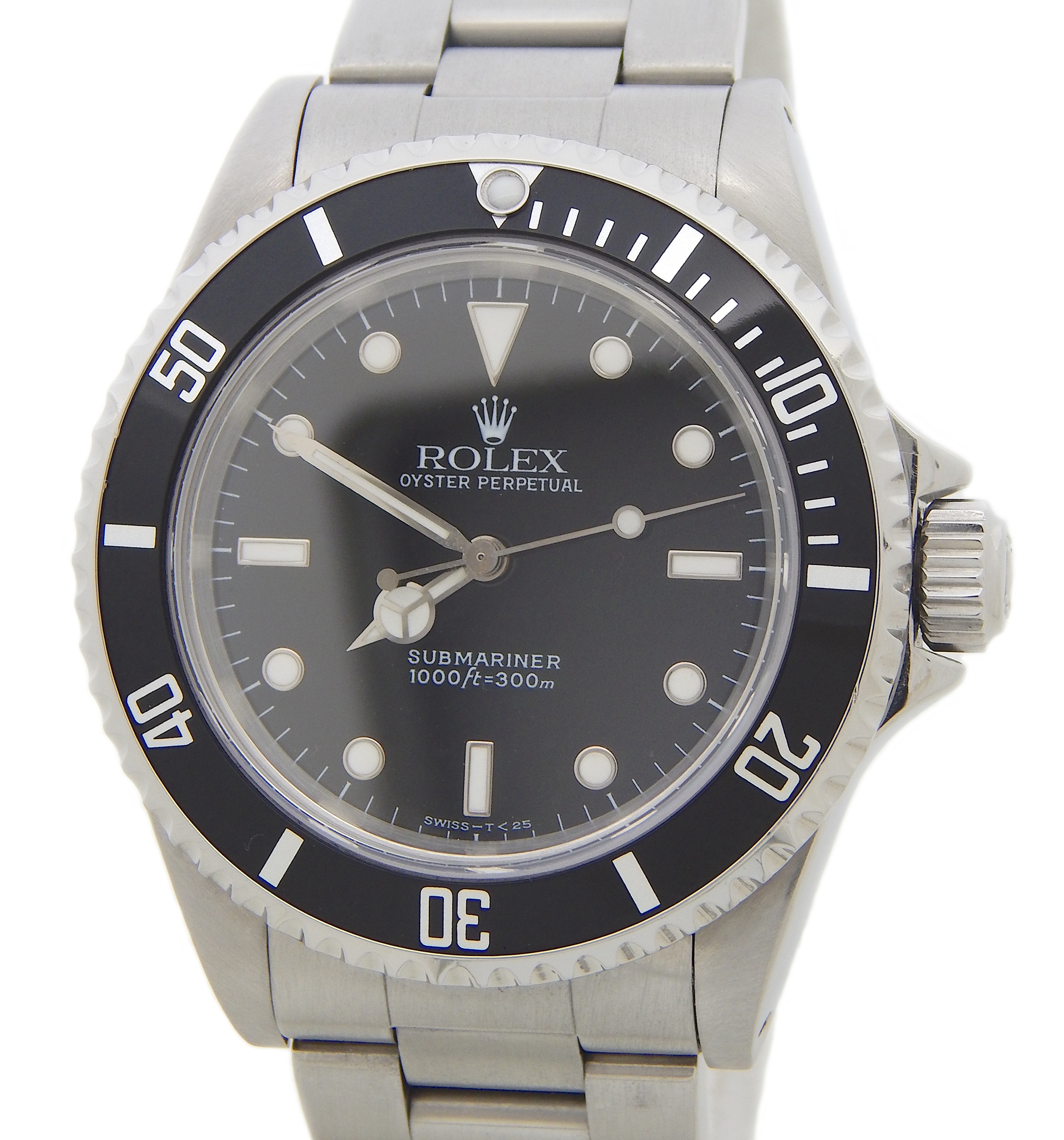 1990 Rolex Submariner Men's Watch 14060 Black Dial Bezel 40mm