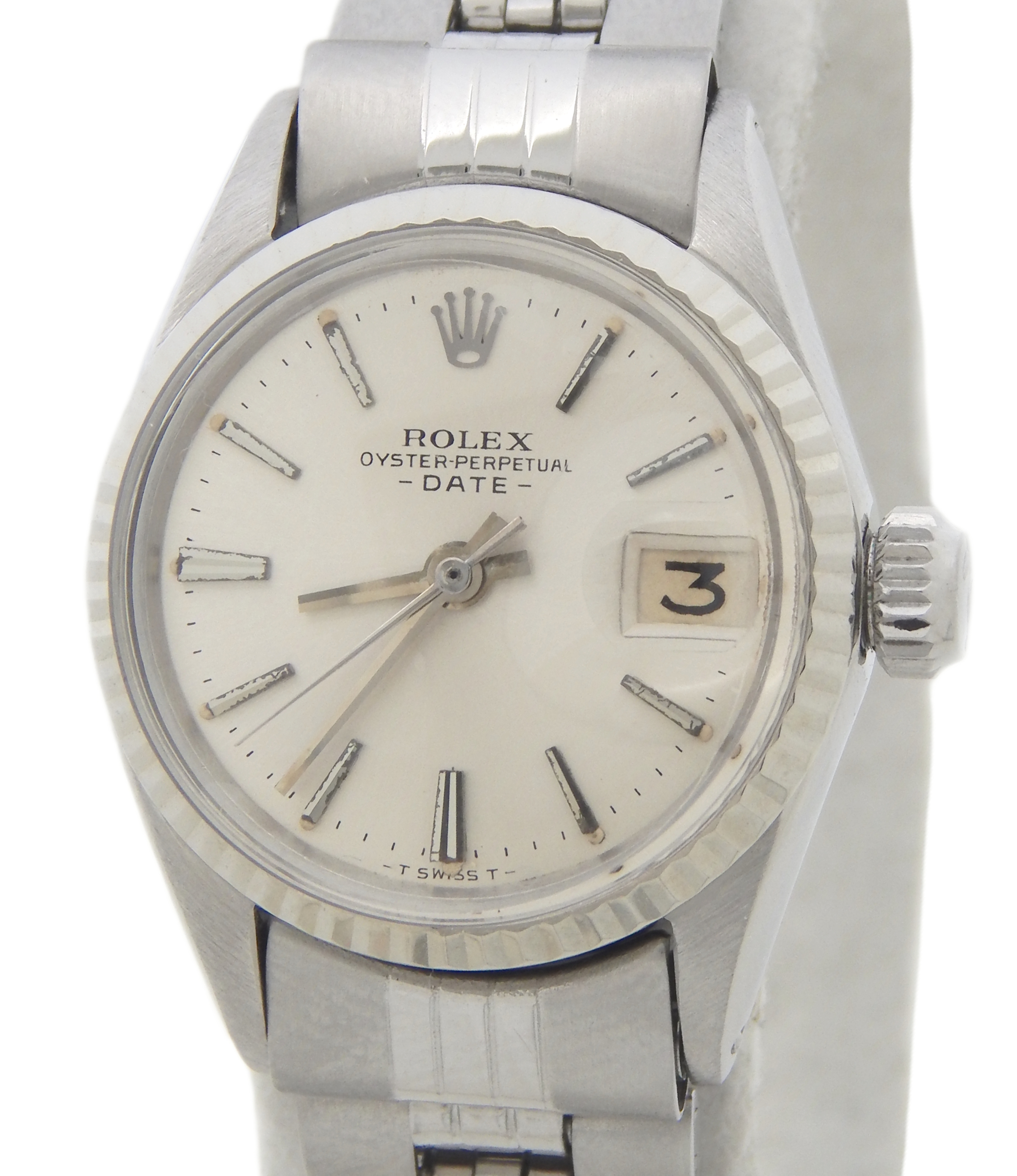 Ladies Rolex Steel Date 6517 Watch Silver Dial (SKU 1752094AMT) -