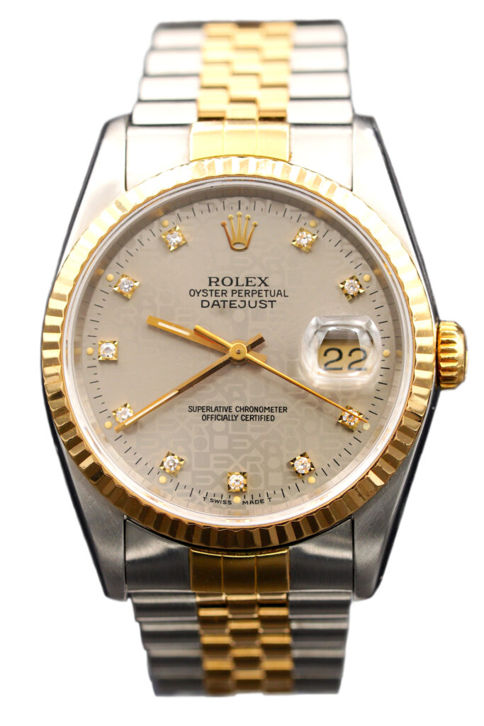 Rolex Datejust Steel Yellow Gold Anniversary Diamond Dial Ladies