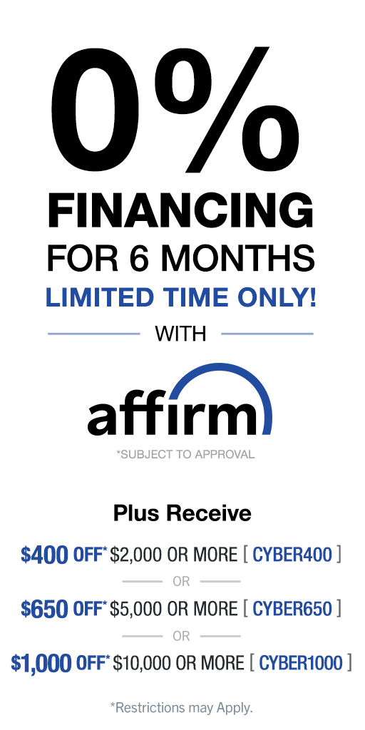 Pay over time on your terms with Affirm!