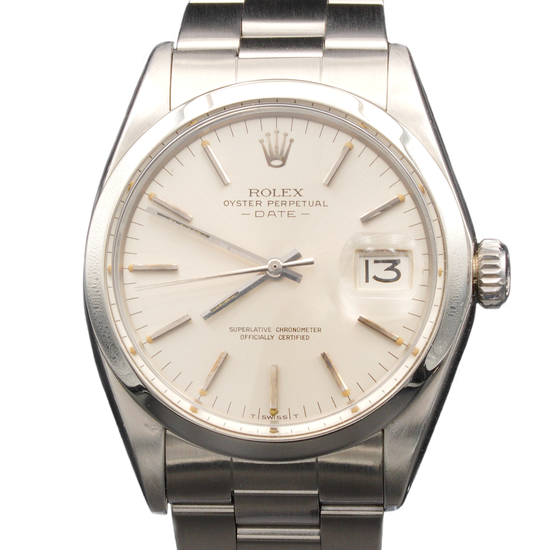 Mens Rolex Stainless Steel Date Watch Silver Dial 1500 SKU