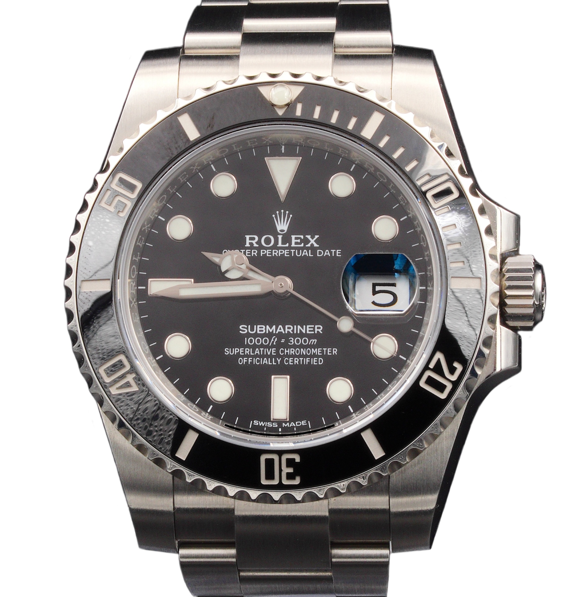 Mens Rolex Stainless Steel Submariner Watch Ref. 116610 Black Ceramic SKU N3835616AMT
