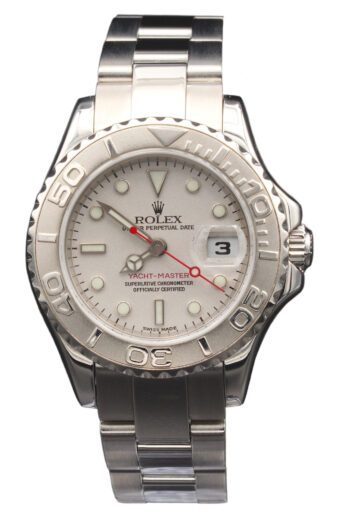 Ladies Rolex Stainless Steel & Platinum Yacht-Master 169622