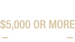 $500 OFF $5,000 or more