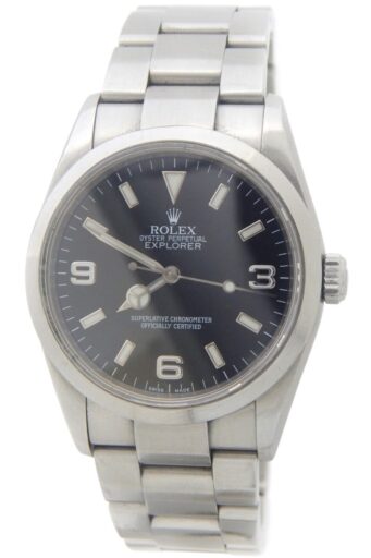 Mens Rolex Stainless Steel Explorer I Watch 114270