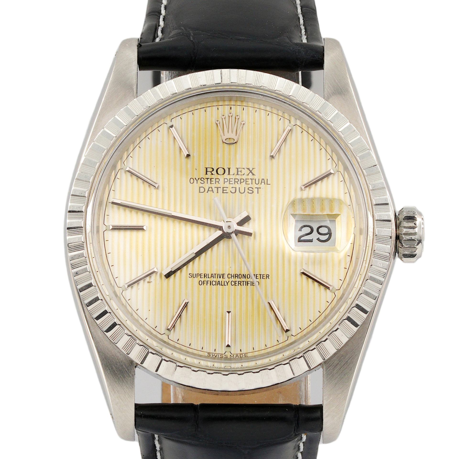 Re.PRESIDENT shop Mens Rolex Stainless Steel Datejust Watch Ref. 16030 Silver