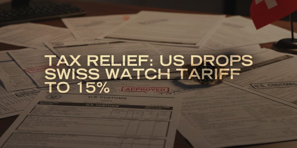 Tax Relief: US Drops Swiss Watch Tariff to 15% 