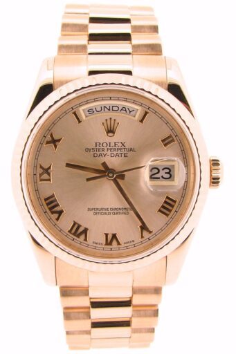 Mens Rolex 18K Gold Day-Date President 118235