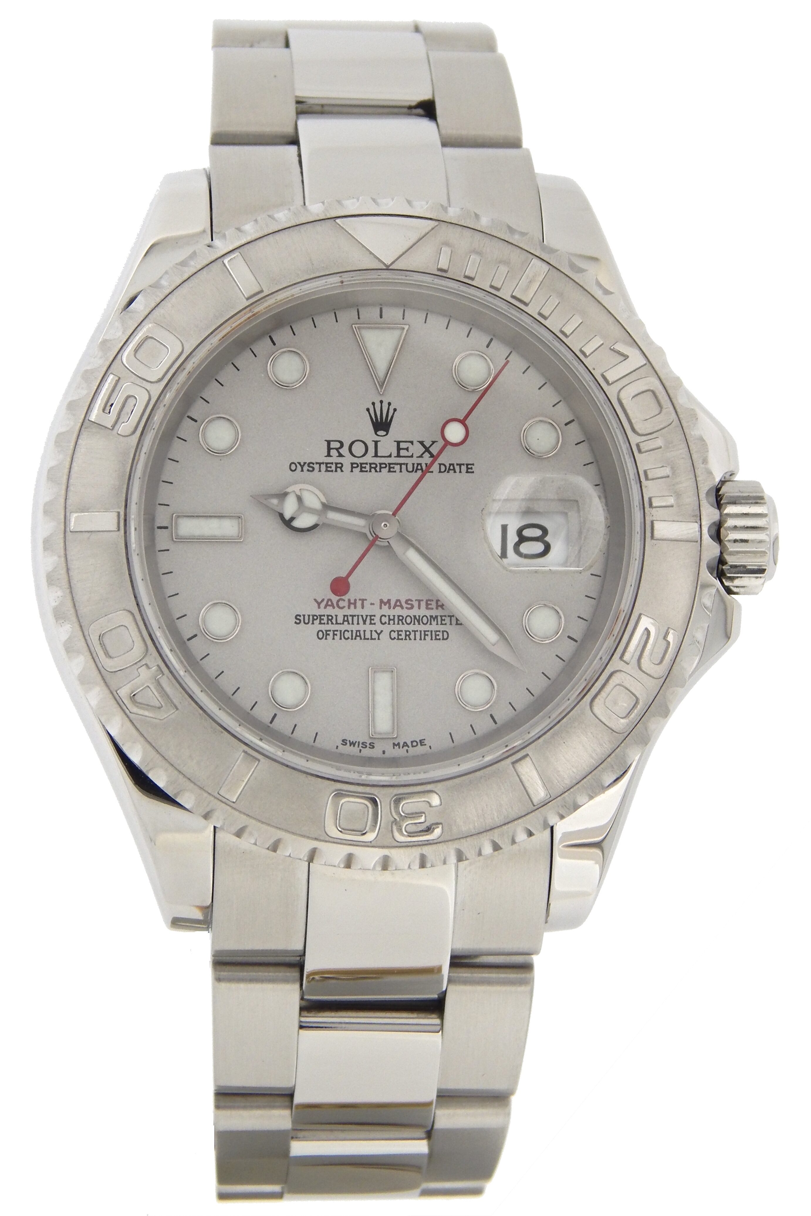 Mens Rolex Stainless Steel & Platinum Yacht-Master Watch Ref. 16622