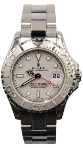 Ladies Rolex Stainless Steel & Platinum Yacht-Master 169622